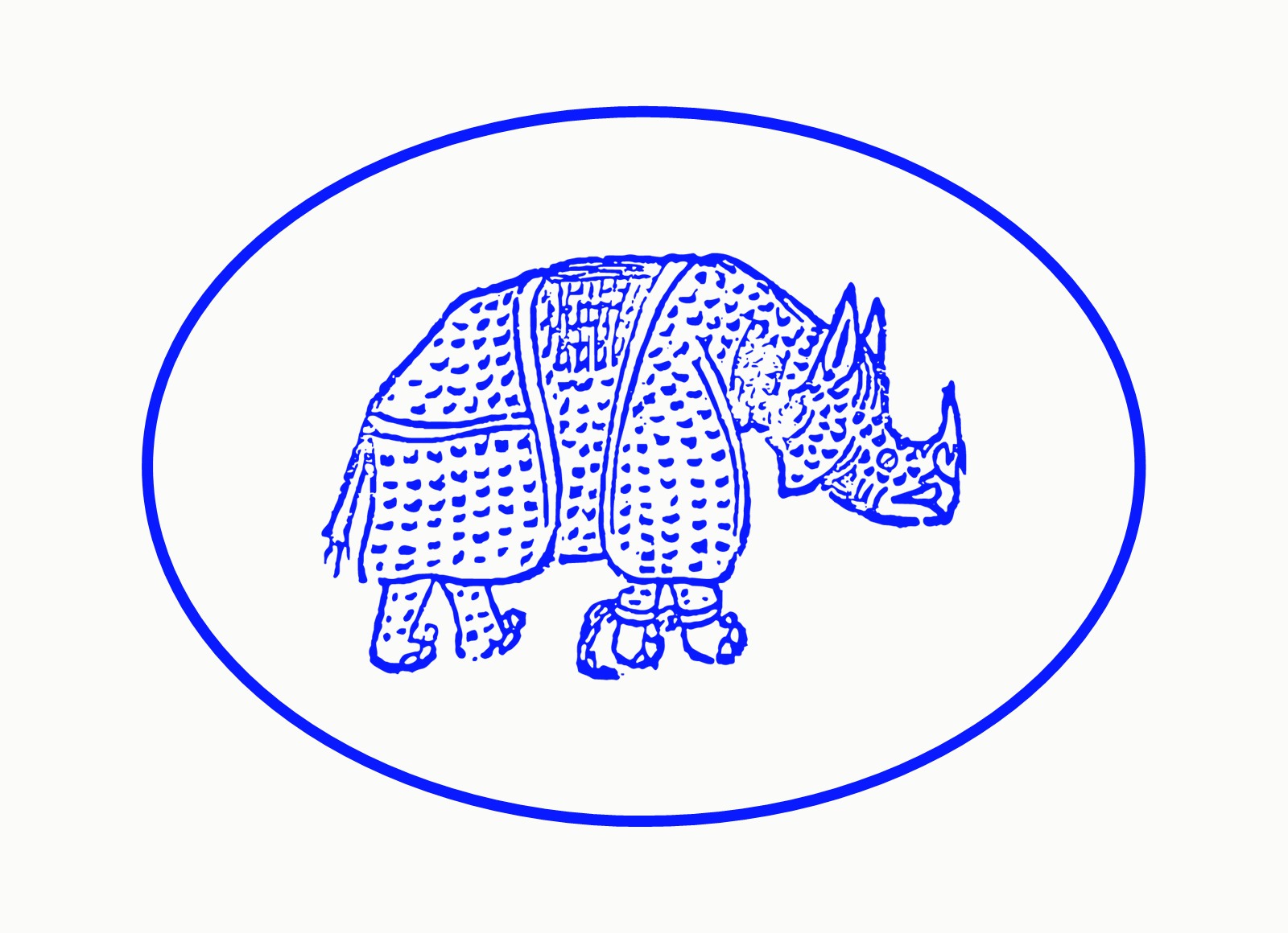 Penni's rhinoceros inside its ring